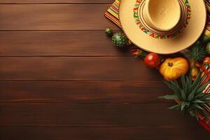 AI generated Composition for cinco de mayo concept space generative AI photo