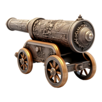 AI generated 3D Rendering of a War Cannon on Transparent Background - Ai Generated png