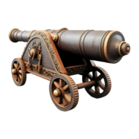 AI generated 3D Rendering of a War Cannon on Transparent Background - Ai Generated png