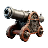 AI generated 3D Rendering of a War Cannon on Transparent Background - Ai Generated png