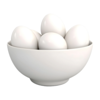 AI generated 3D Rendering of a White Eggs in a Bowl on Transparent Background - Ai Generated png