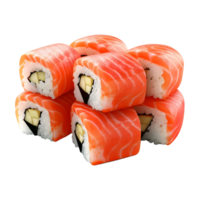 ai généré 3d le rendu de une célèbre Japonais Sushi plat sur transparent Contexte - ai généré png