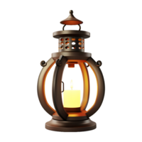 AI generated 3D Rendering of a Lantern Light Lamp on Transparent Background - Ai Generated png