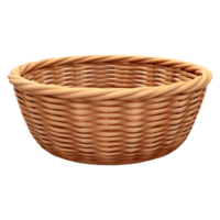 AI generated 3D Rendering of a Empty Fruit Basket on Transparent Background - Ai Generated png