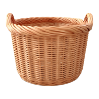 AI generated 3D Rendering of a Empty Fruit Basket on Transparent Background - Ai Generated png