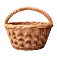 AI generated 3D Rendering of a Empty Fruit Basket on Transparent Background - Ai Generated png