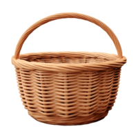 AI generated 3D Rendering of a Empty Fruit Basket on Transparent Background - Ai Generated png