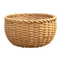 AI generated 3D Rendering of a Empty Fruit Basket on Transparent Background - Ai Generated png