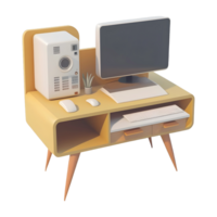 AI generated 3D Rendering of a Computer Cartoon on Transparent Background - Ai Generated png