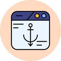 Anchor Text Vector Icon