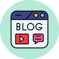 icono de vector de blogs