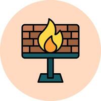 icono de vector de firewall