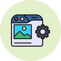 icono de vector de gestión de contenido