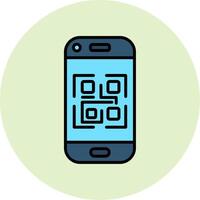 icono de vector de código qr