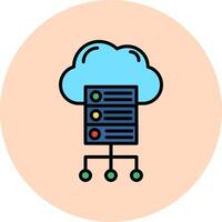 Cloud Server Vector Icon