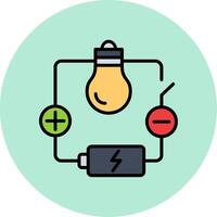 icono de vector de circuito eléctrico