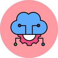 Cloud Server Settings Vector Icon