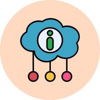 icono de vector de computación en la nube