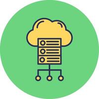 Cloud Server Vector Icon