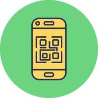 icono de vector de código qr