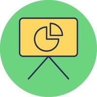 Pie Chart Presentation Vector Icon