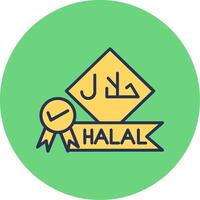 icono de vector halal