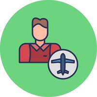 Flight Attendant Vector Icon