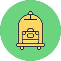 Luggage Cart Vector Icon