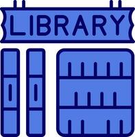 icono de vector de biblioteca