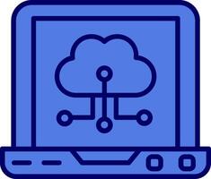 icono de vector de computación en la nube