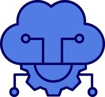 Cloud Server Settings Vector Icon