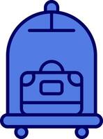 Luggage Cart Vector Icon