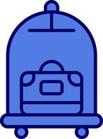 Luggage Cart Vector Icon