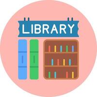 icono de vector de biblioteca