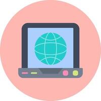 Laptop Internet Vector Icon