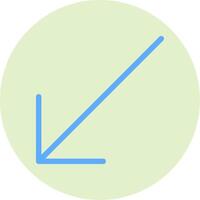 Down Left Arrow Vector Icon