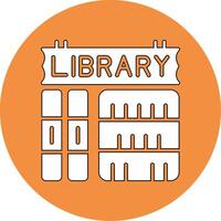 icono de vector de biblioteca