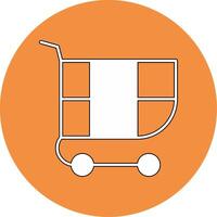 icono de vector de cesta de compras