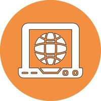 Laptop Internet Vector Icon