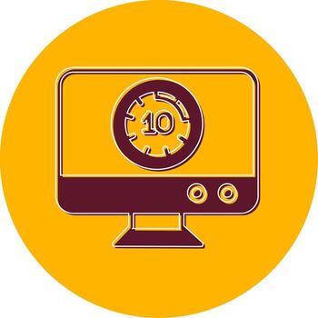 monitor de icono de vector