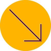 Down Right Arrow Vector Icon