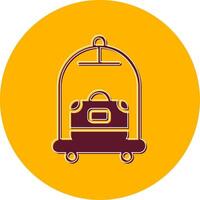 Luggage Cart Vector Icon