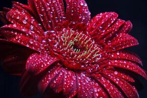 Beautiful red gerbera flower, Transvaal daisy photo