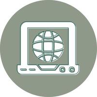 Laptop Internet Vector Icon