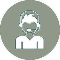 Call Center Agent Vector Icon