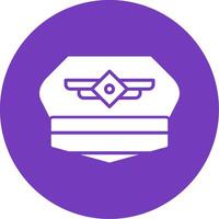 Pilot Hat Vector Icon