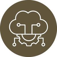 Cloud Server Settings Vector Icon