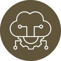 Cloud Server Settings Vector Icon