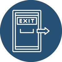 Exit Door Vector Icon