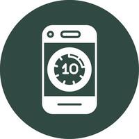 Mobile Phone Stopwatch Vector Icon